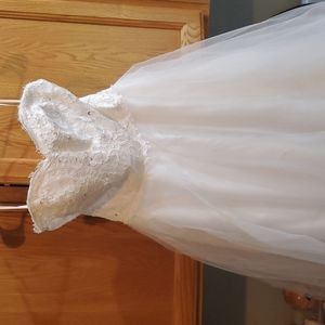 Never Worn!!!                   Knee Length Jacket A-Line Wedding Dress